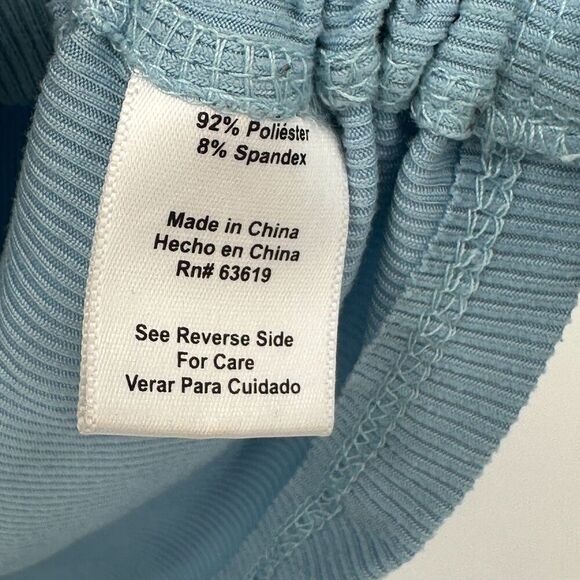 One Step Up Lace Trim Crop Tank Top Womens M Dusty Blue Ruched Y2K Fairy Cowgirl - Picture 6 of 9